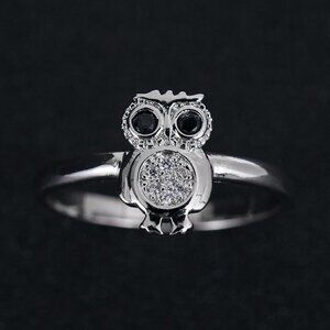 925 Silver Plated 3A CZ Cute Ring for Men Women, FB16FA1042